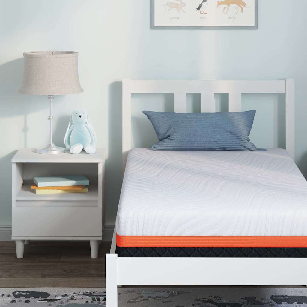 vidaXL Matratze Weiß und Schwarz 80 x 160 cm Gel-durchzogenes Schaum