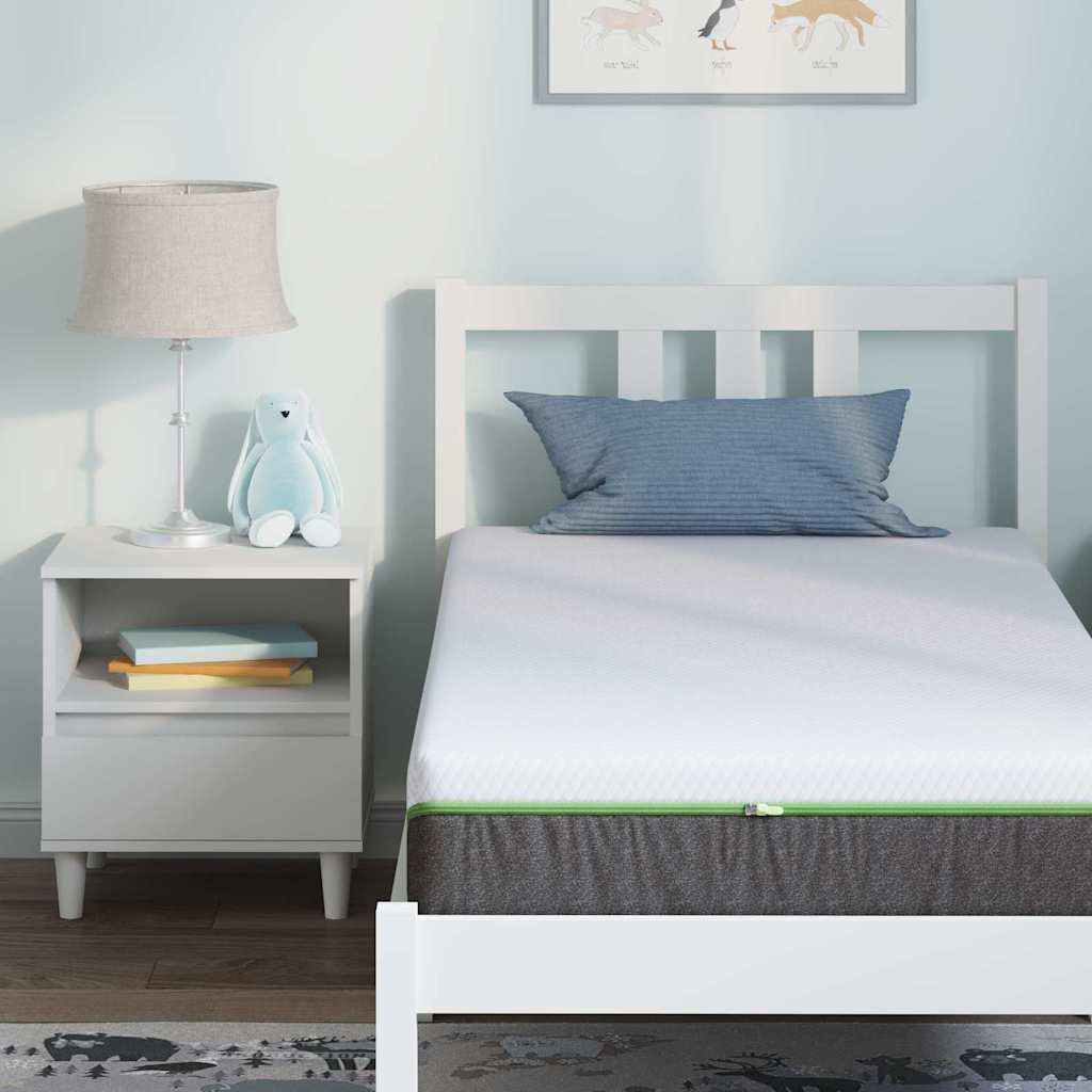 vidaXL Matratze Weiß und Grau 80 x 160 cm Taschenfeder