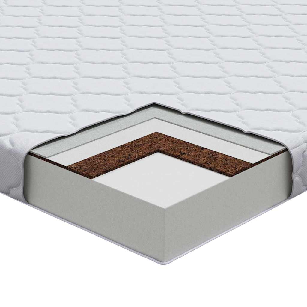 vidaXL Matratze Weiß 60 x 120 cm PU-Schaum