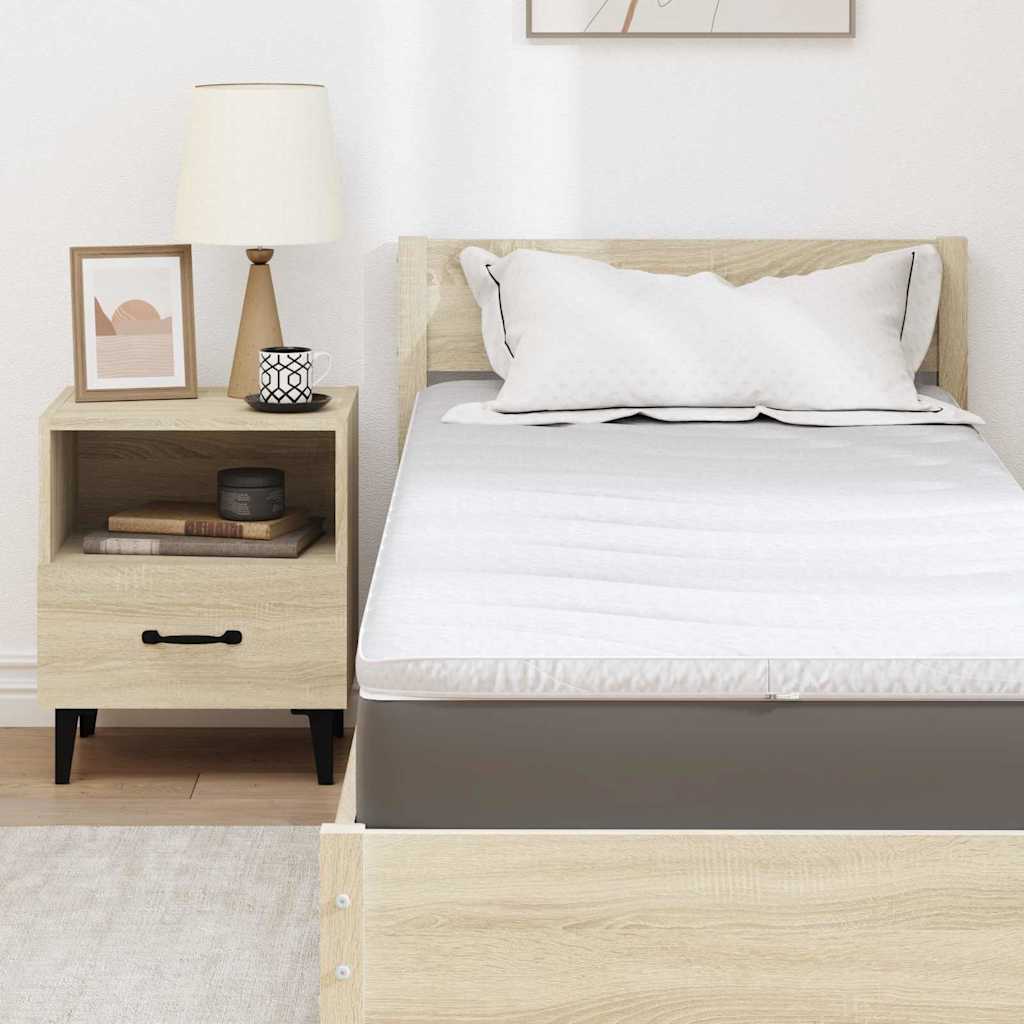 vidaXL Matratzenauflage Weiß 70 x 200 cm Strickstoff