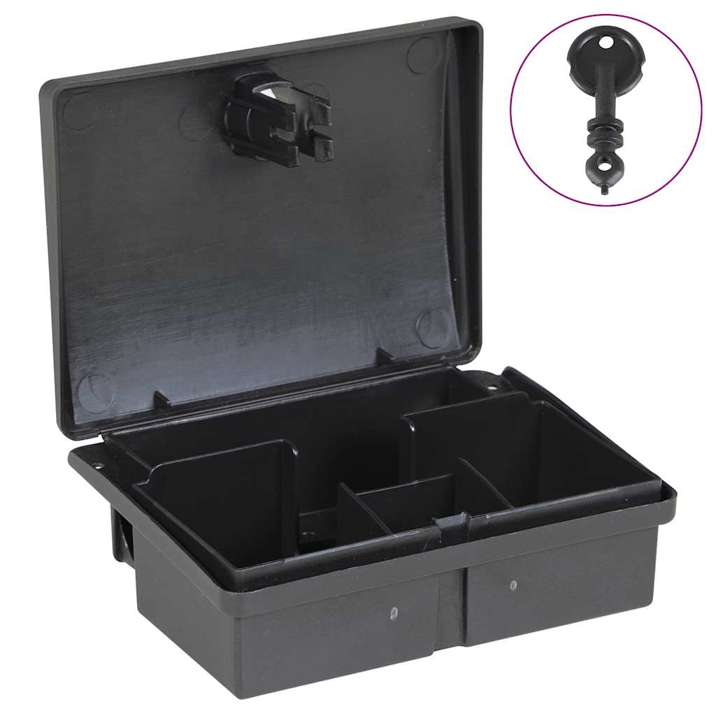 vidaXL Mausefallen 5 Stk. Schwarz 13x10x4 cm