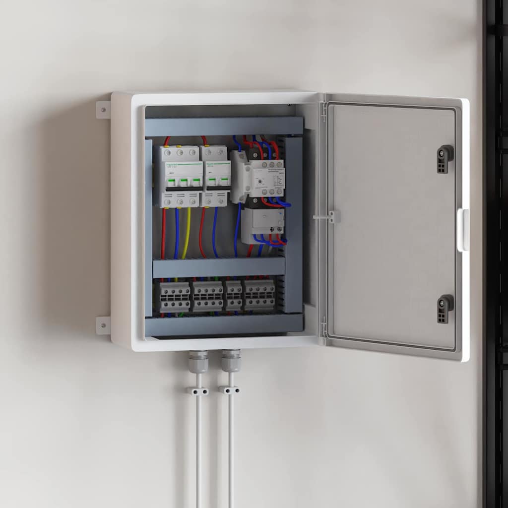 vidaXL Steuerungsschrank Grau 47 x 20 x 60 cm ABS Kunststoff