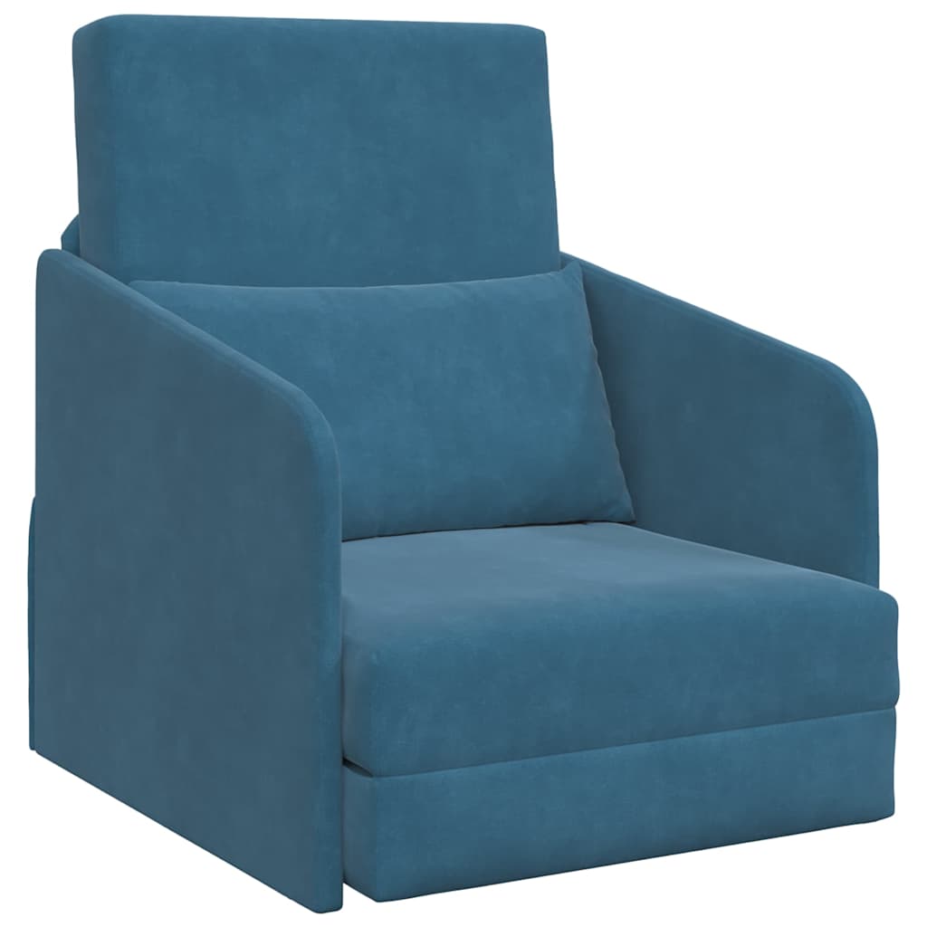 vidaXL Schlafsofa Blau 65 x 80 x 83 cm Samt