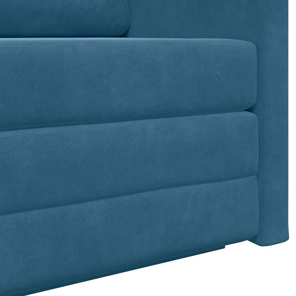 vidaXL Schlafsofa Blau 124 x 204 x 61 cm Samt