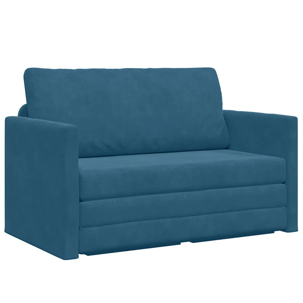 vidaXL Schlafsofa Blau 124 x 204 x 61 cm Samt