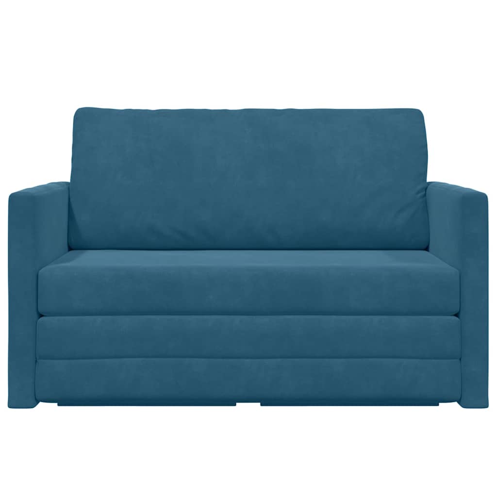 vidaXL Schlafsofa Blau 124 x 204 x 61 cm Samt