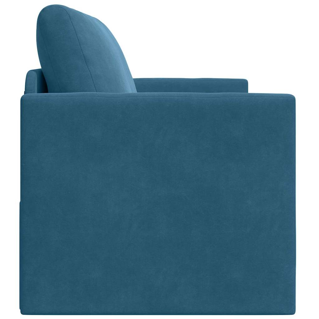 vidaXL Schlafsofa Blau 124 x 204 x 61 cm Samt