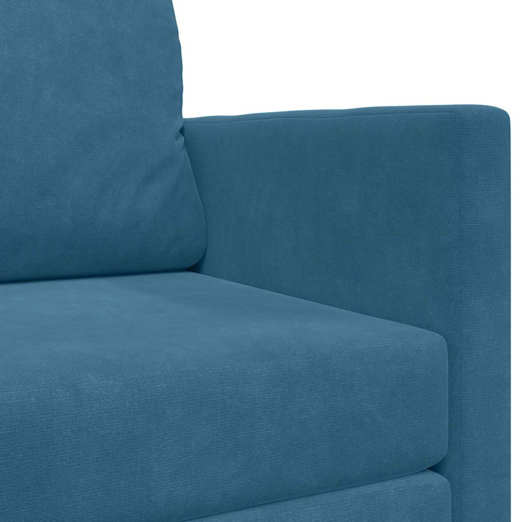vidaXL Schlafsofa Blau 124 x 204 x 61 cm Samt