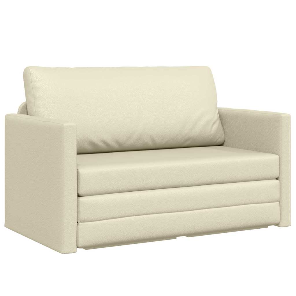 vidaXL Schlafsofa Creme 124 x 71 x 78 cm Kunstleder
