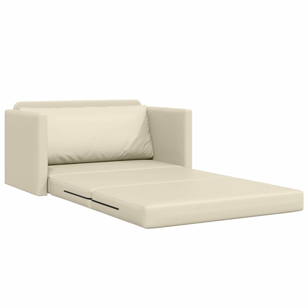 vidaXL Schlafsofa Creme 124 x 71 x 78 cm Kunstleder