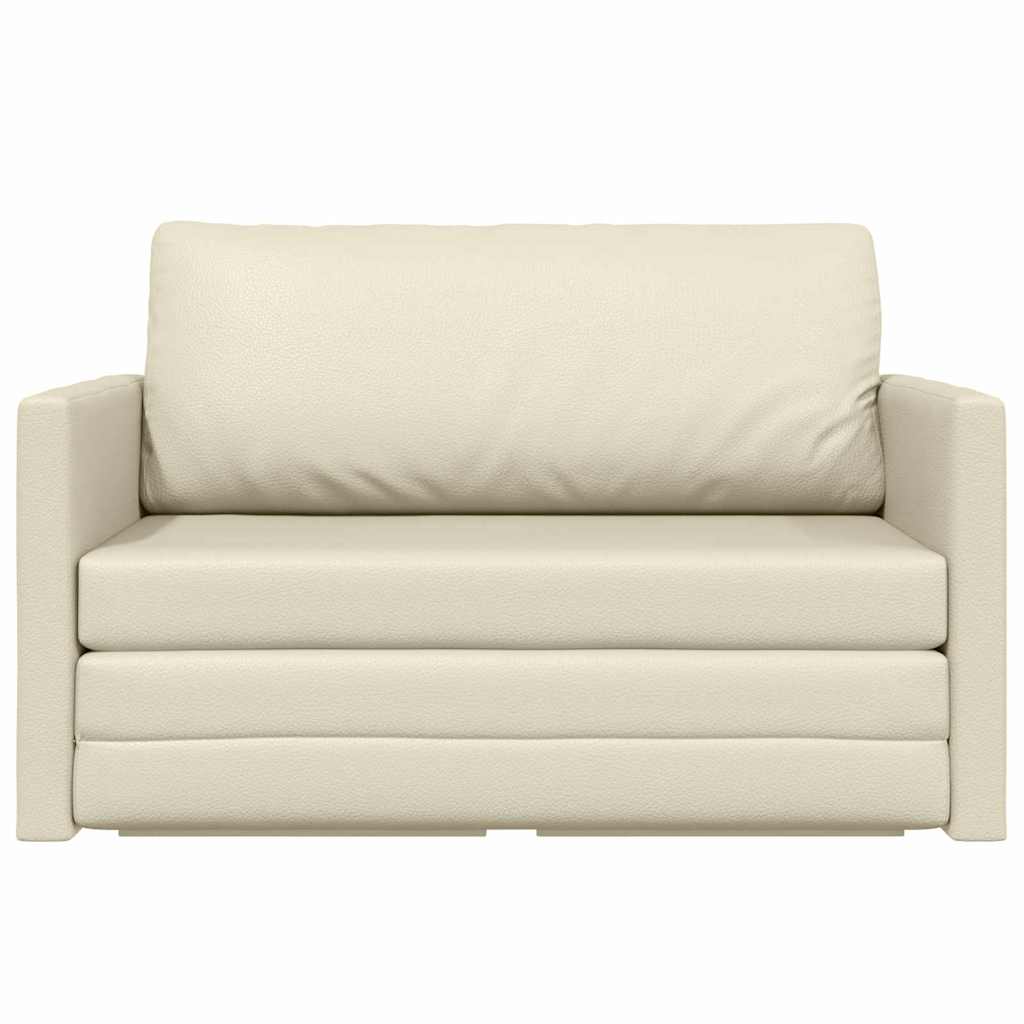 vidaXL Schlafsofa Creme 124 x 71 x 78 cm Kunstleder