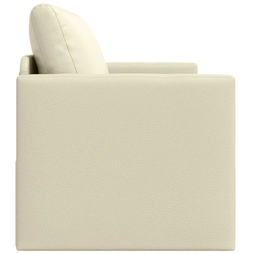 vidaXL Schlafsofa Creme 124 x 71 x 78 cm Kunstleder