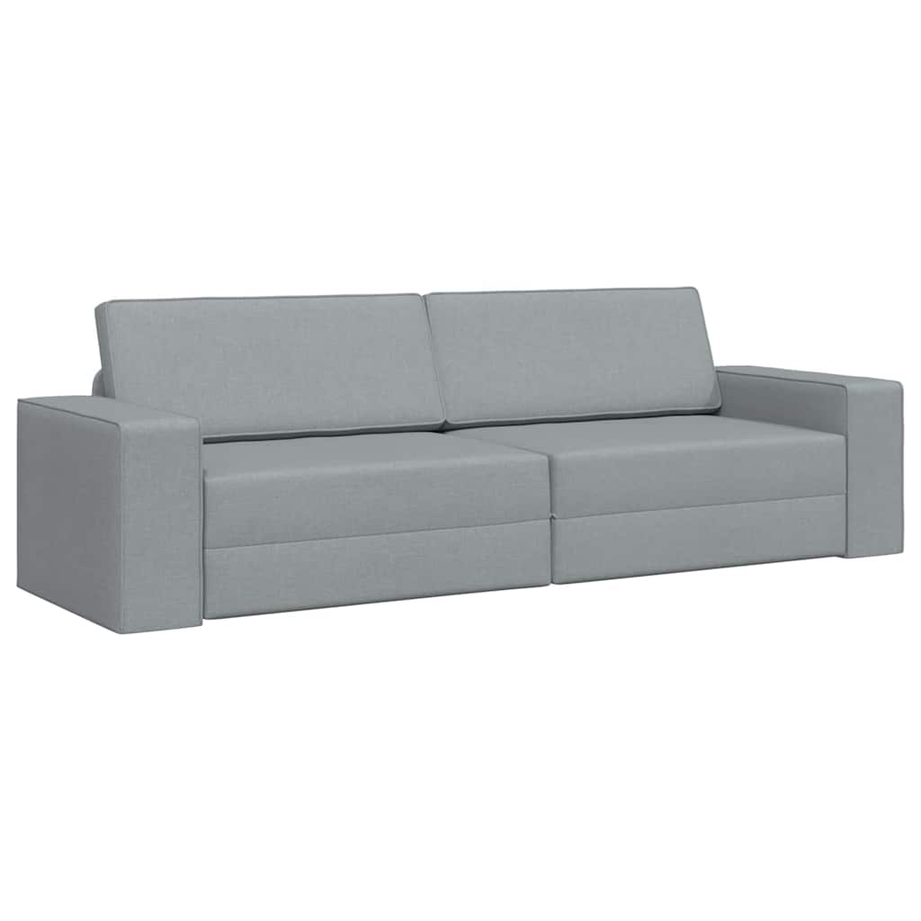 vidaXL Schlafsofa Hellgrau 245 x 78 x 77 cm Stoff