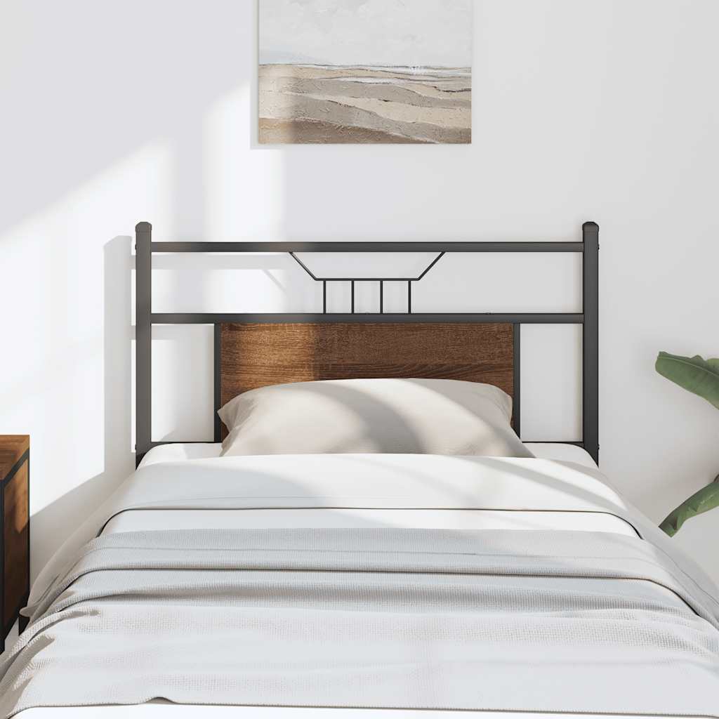 vidaXL Kopfteil Räuchereiche 75 cm Holzwerkstoff und Stahl