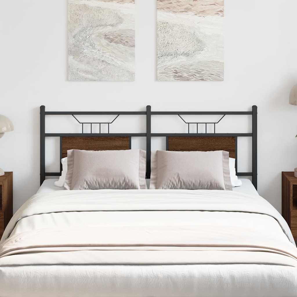 vidaXL Kopfteil Räuchereiche 75 cm Holzwerkstoff und Stahl