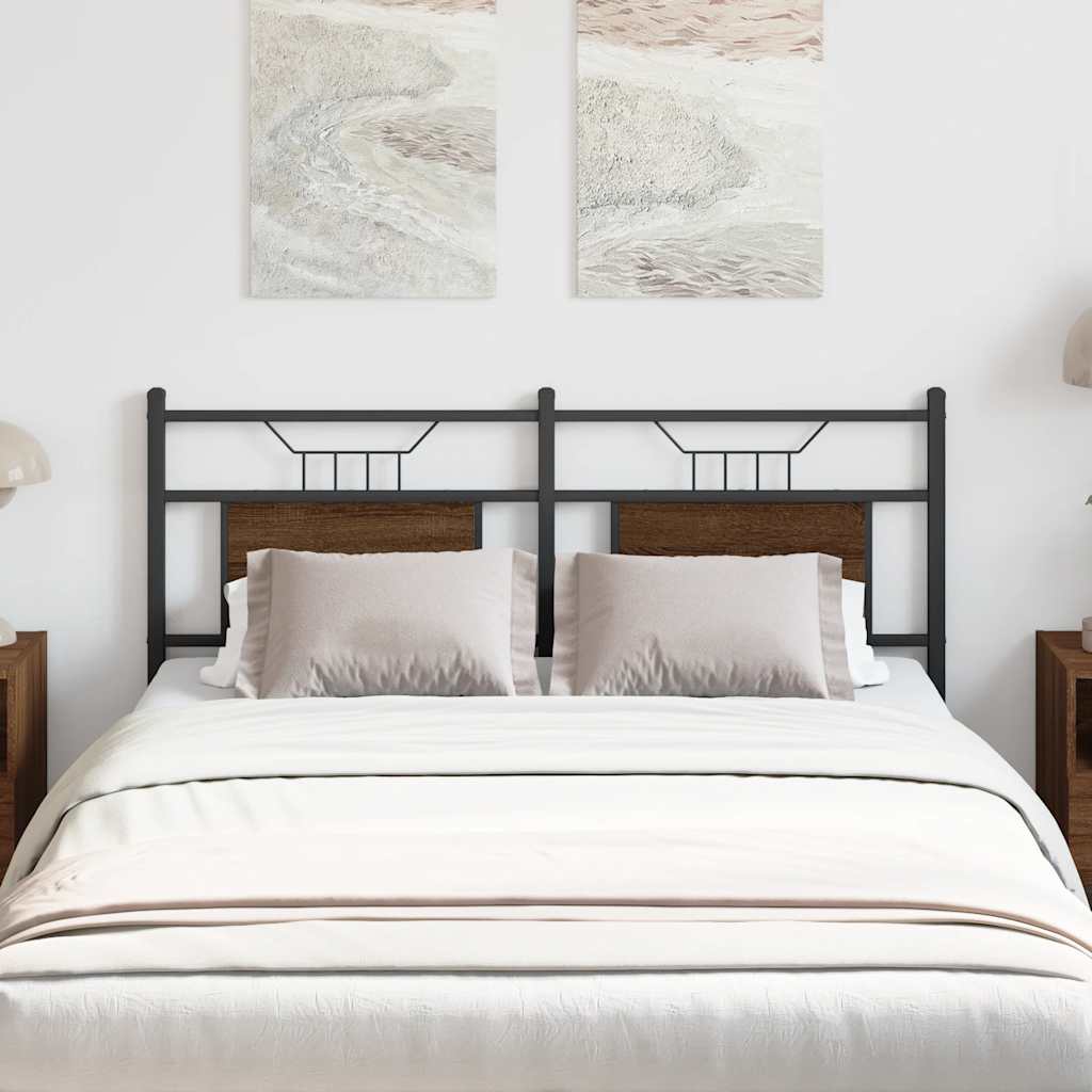 vidaXL Kopfteil Räuchereiche 75 cm Holzwerkstoff und Stahl