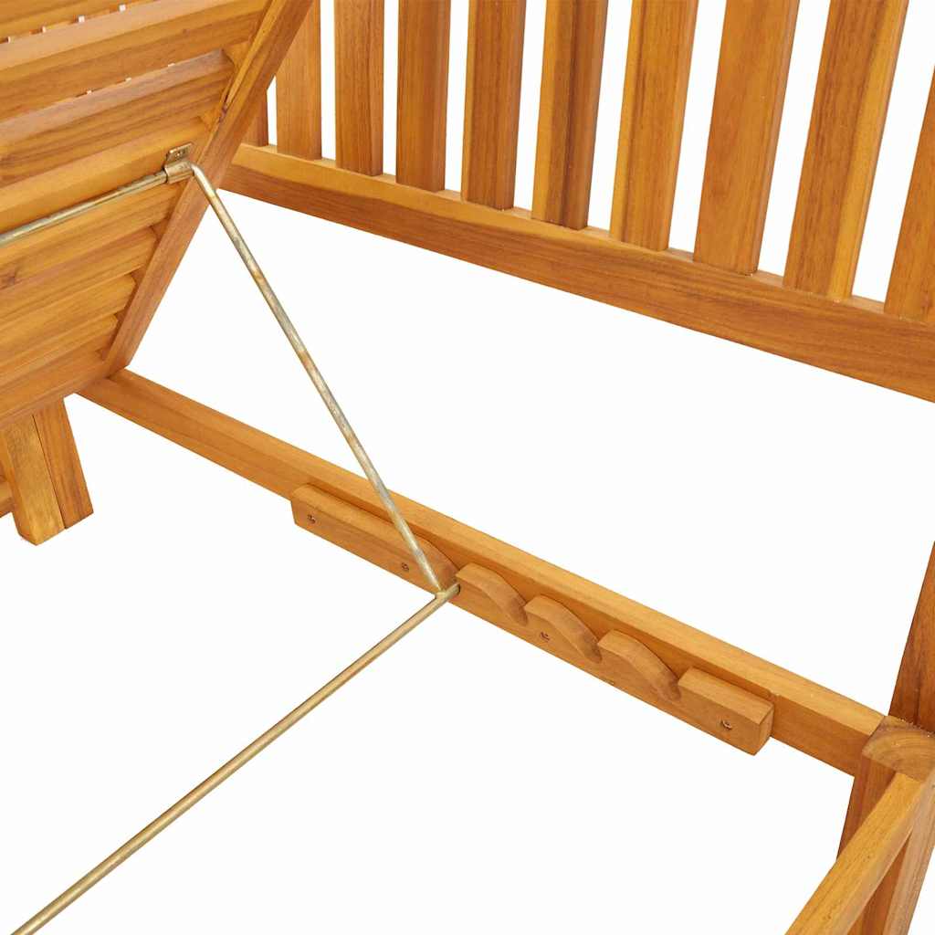 vidaXL Sonnenliege Braun 200 x 57 x 75cm Massivholz Akazie