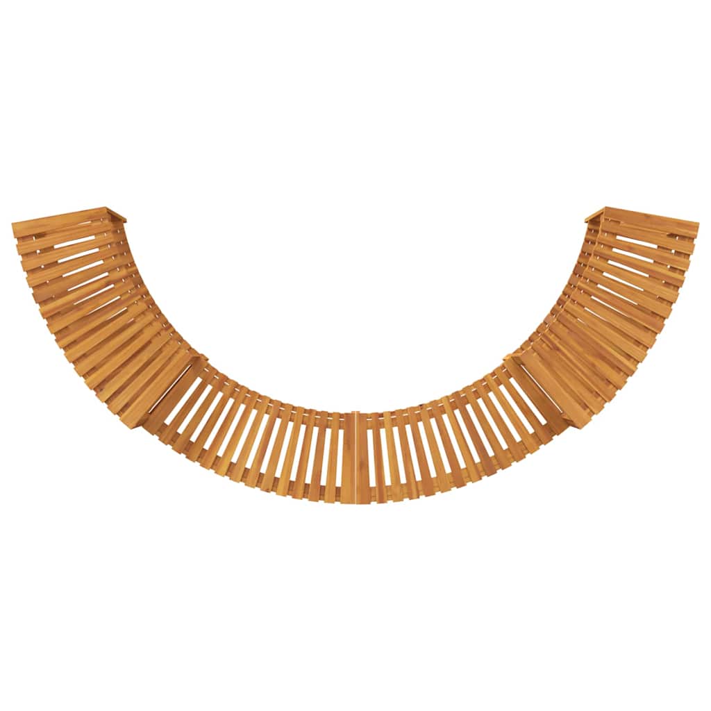 vidaXL Whirlpool Umgebung Halb-Rund Braun 252 x 112 x 55,5 cm