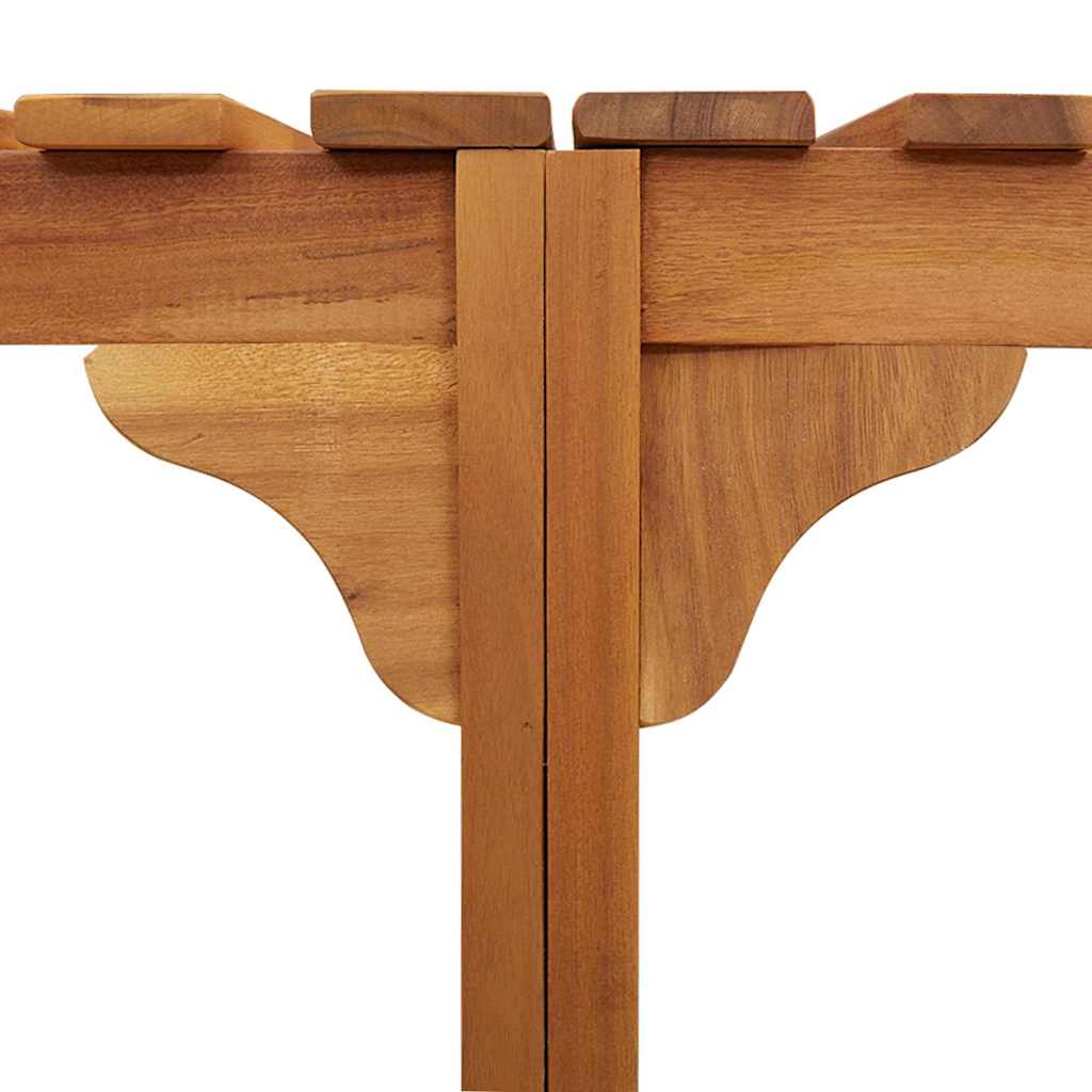 vidaXL Whirlpool Umgebung Halb-Rund Braun 252 x 112 x 55,5 cm