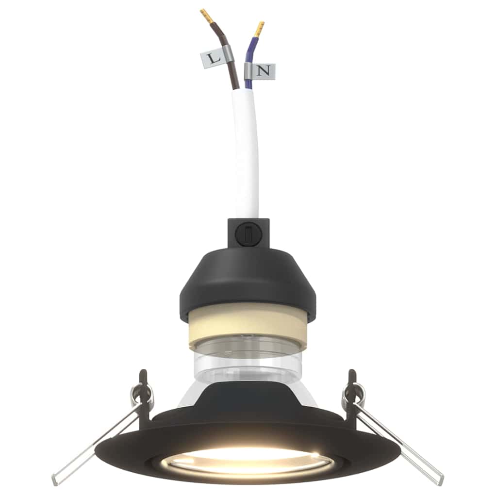 vidaXL Spotlight 6 pcs Schwarz 9 x 9 x 2,5 cm Metall