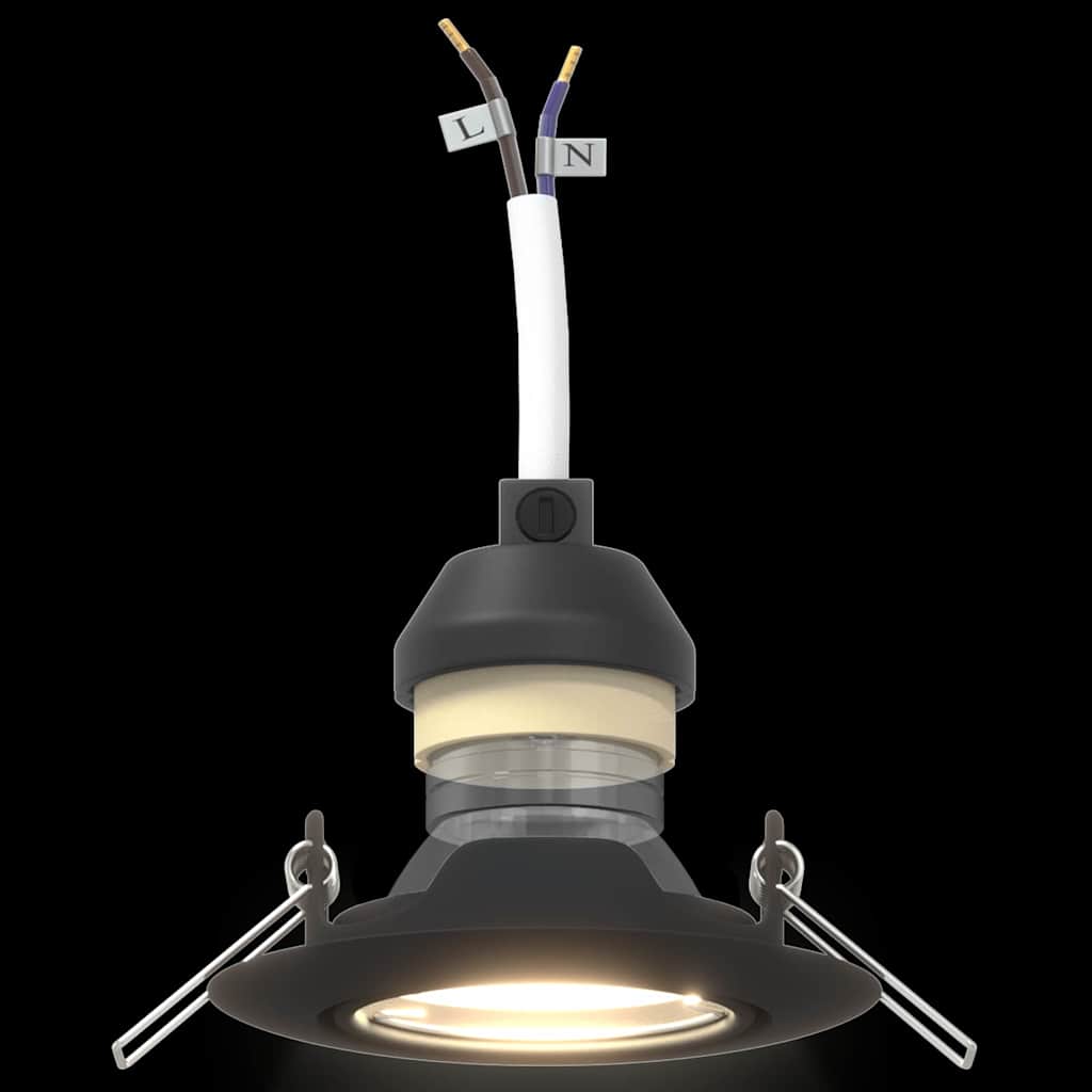 vidaXL Spotlight 6 pcs Schwarz 9 x 9 x 2,5 cm Metall