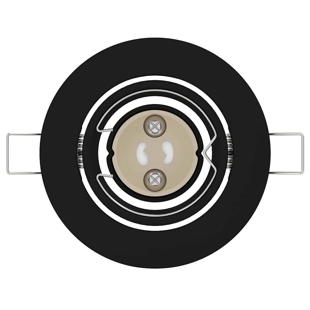 vidaXL Spotlight 6 pcs Schwarz 9 x 9 x 2,5 cm Metall