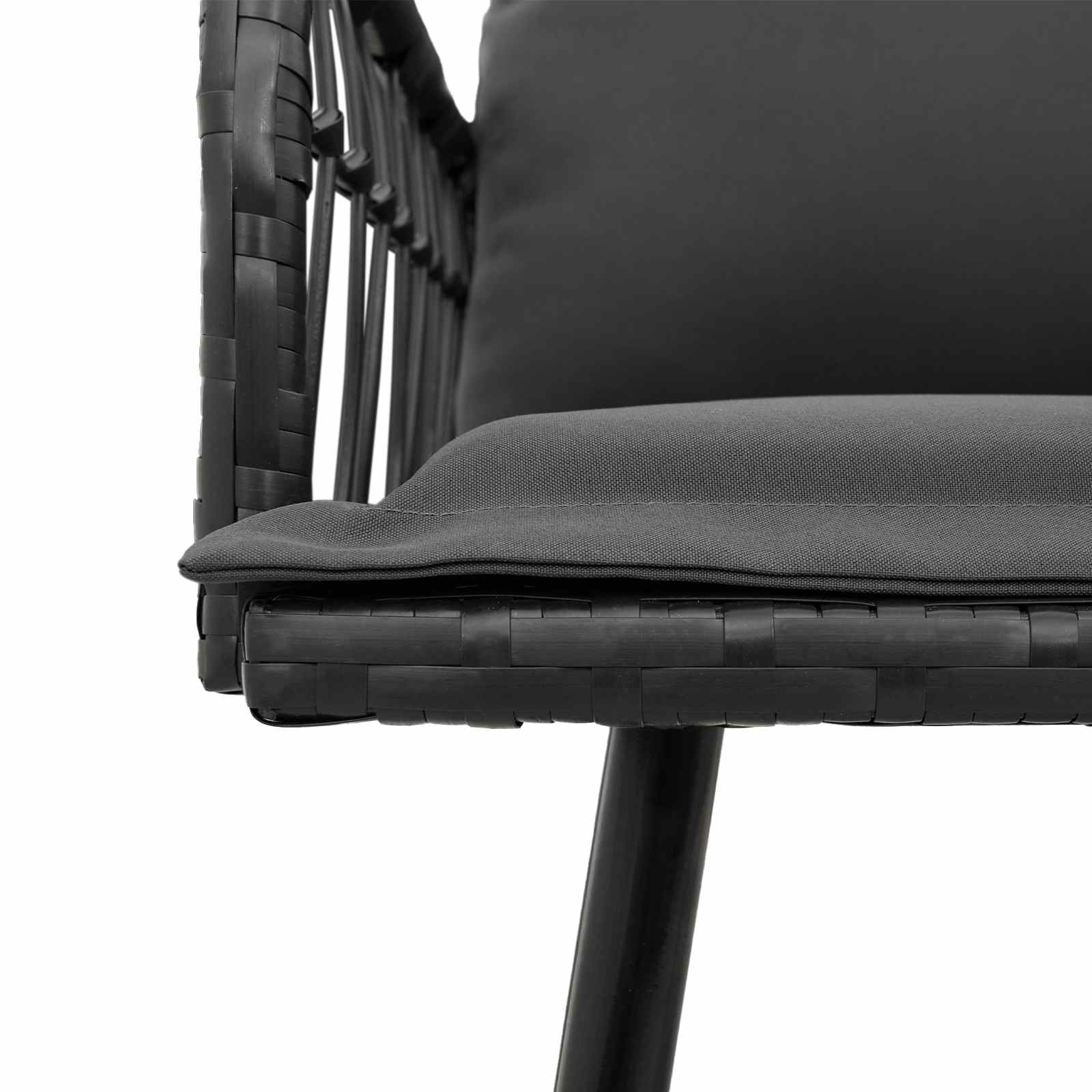 vidaXL Sofa mit Kissen Grau 61.5 x 123 x 82cm Metall