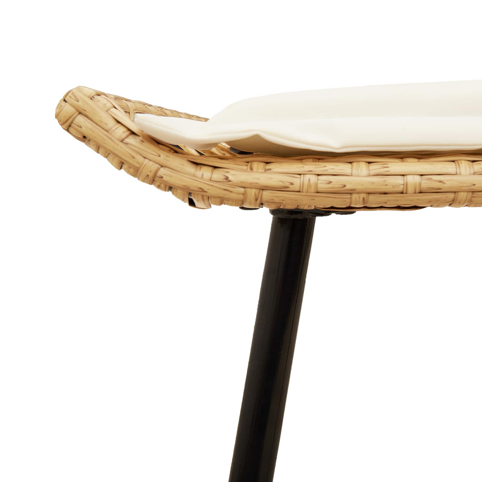 vidaXL Gartenhocker mit Kissen 2 pcs Braun 50 x 40 x 45cm Polyester