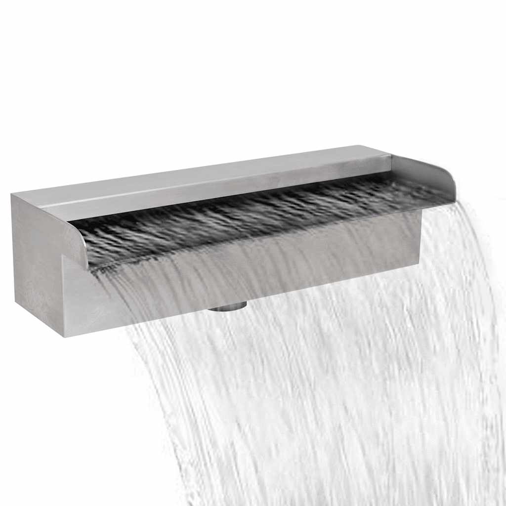 Pool-Wasserfall Rechteckig Edelstahl 110 cm