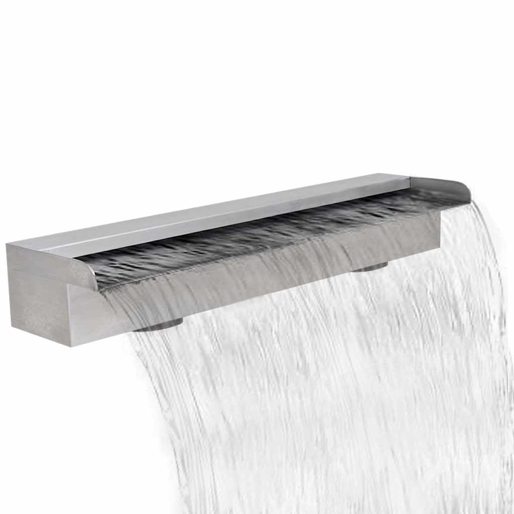 Pool-Wasserfall Rechteckig Edelstahl 110 cm