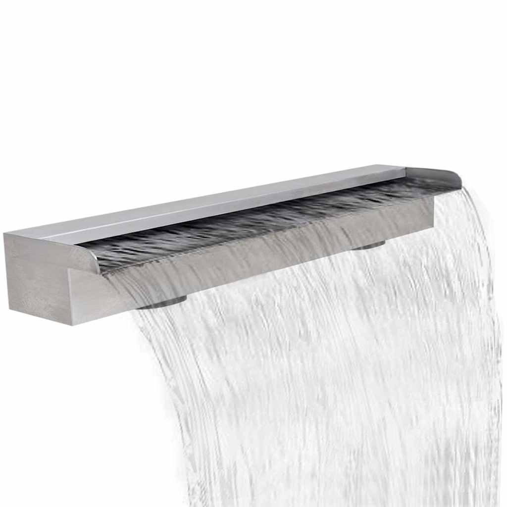Pool-Wasserfall Rechteckig Edelstahl 110 cm
