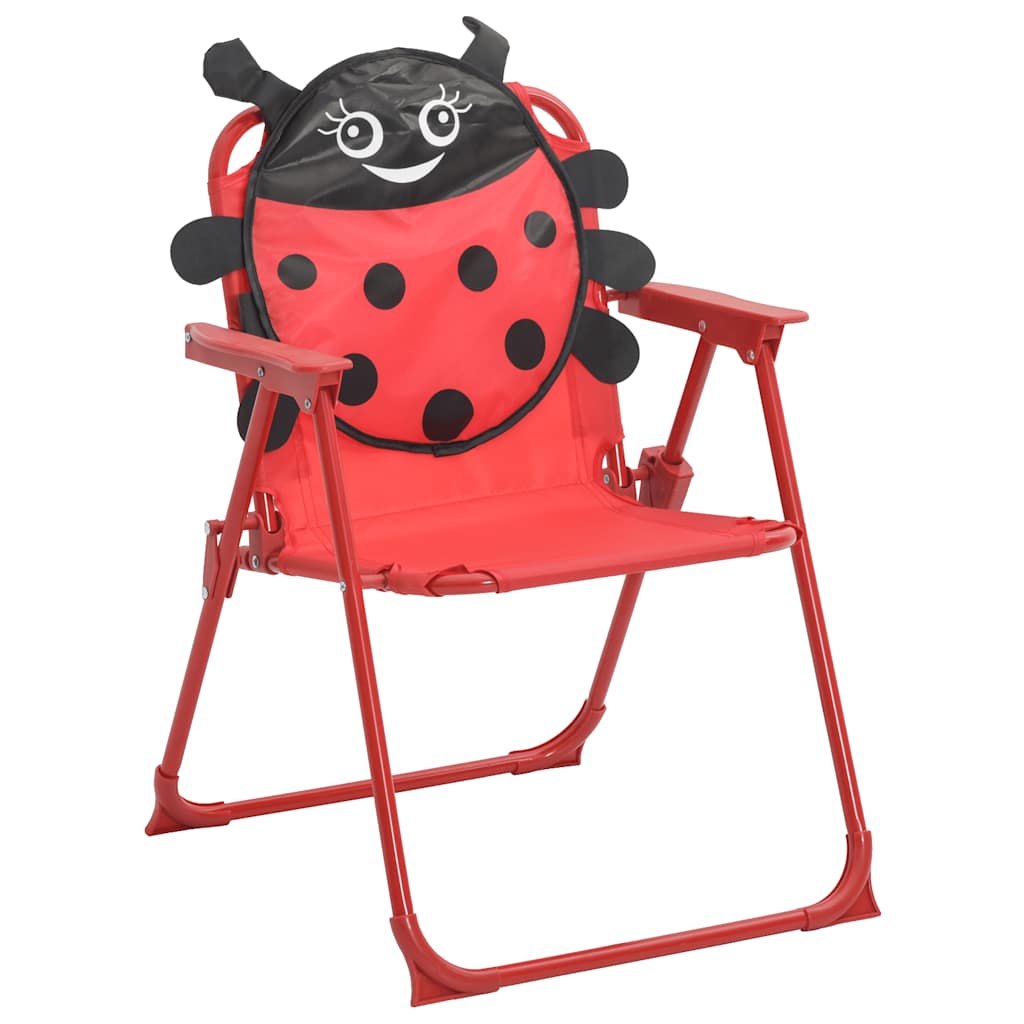 vidaXL 3-tlg. Garten-Bistro-Set für Kinder mit Sonnenschirm Rot