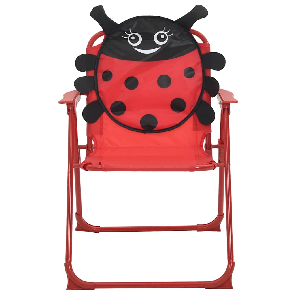 vidaXL 3-tlg. Garten-Bistro-Set für Kinder mit Sonnenschirm Rot