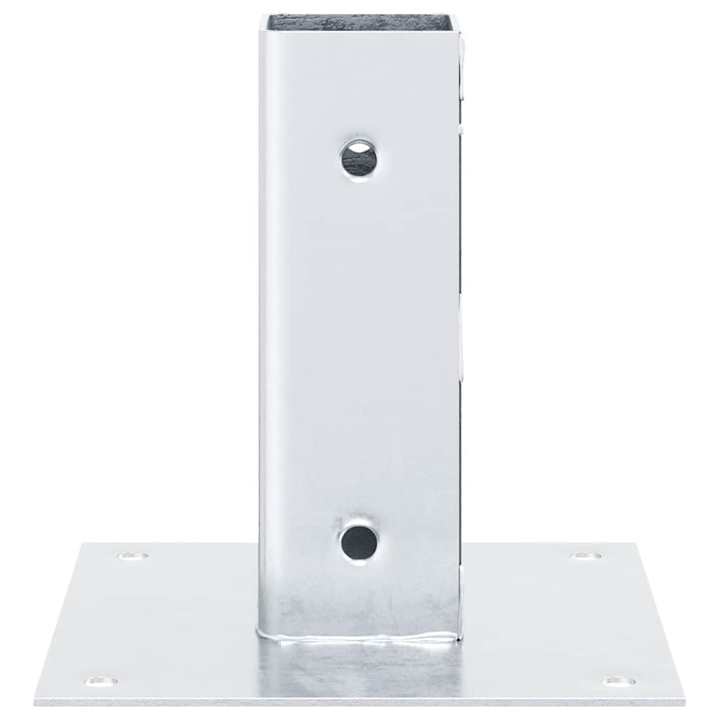 vidaXL Pfostenträger Quadratisch 4Stk. Silber 51x51mm Verzinkter Stahl