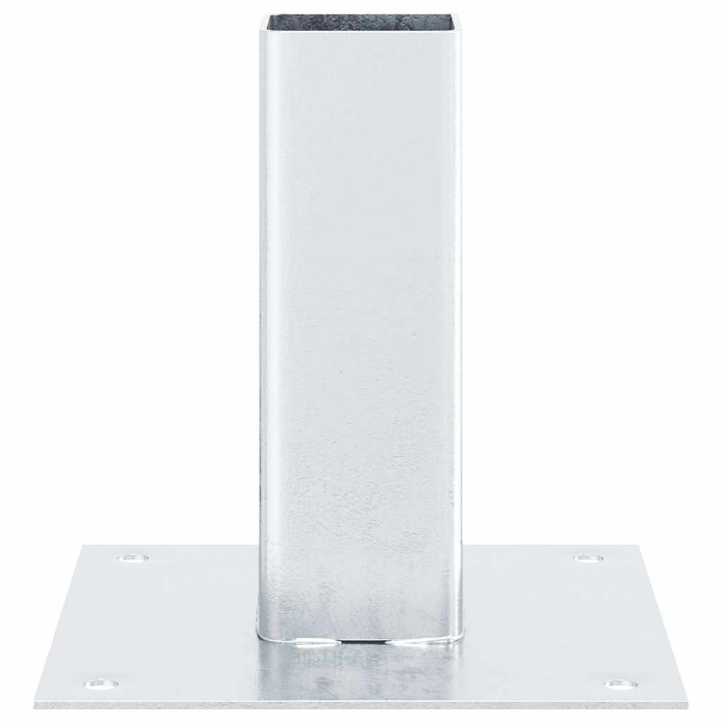 vidaXL Pfostenträger Quadratisch 4Stk. Silber 51x51mm Verzinkter Stahl
