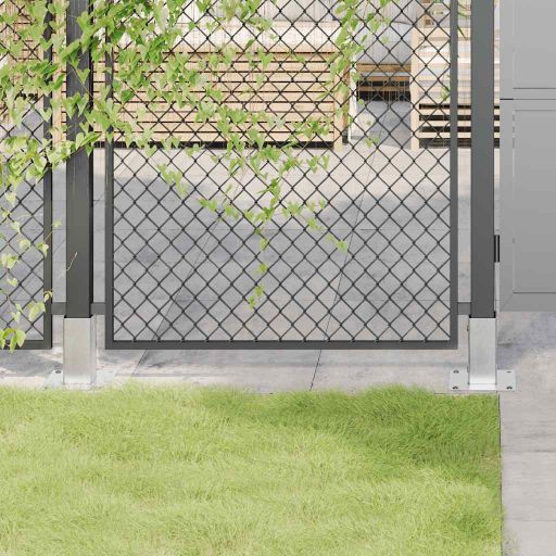 vidaXL Pfostenträger Quadratisch 4Stk. Silber 51x51mm Verzinkter Stahl