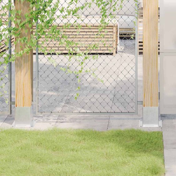 vidaXL Pfostenträger Quadratisch 4Stk. Silber 51x51mm Verzinkter Stahl