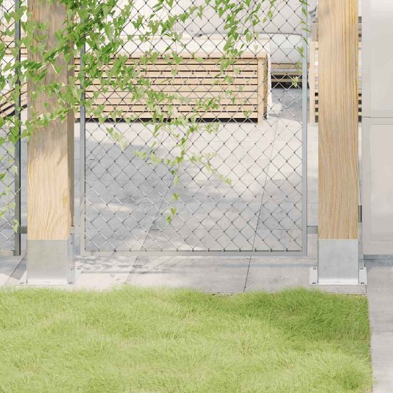 vidaXL Pfostenträger Quadratisch 4Stk. Silber 51x51mm Verzinkter Stahl