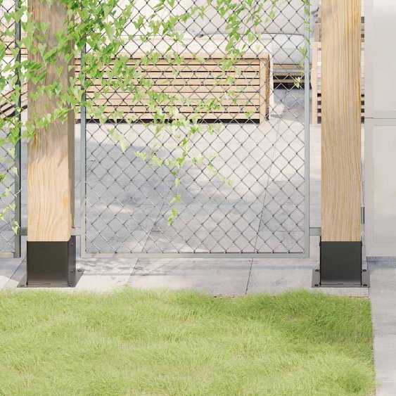 vidaXL Pfostenträger Quadratisch 4Stk. Silber 51x51mm Verzinkter Stahl