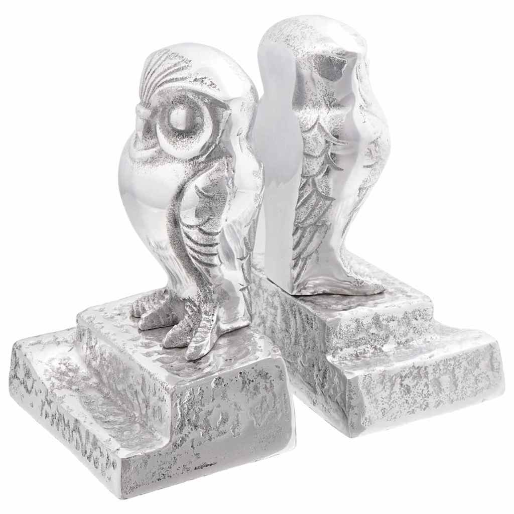 vidaXL Buchstützen 2 pcs Silber 12 x 9 x 19 cm Aluminium