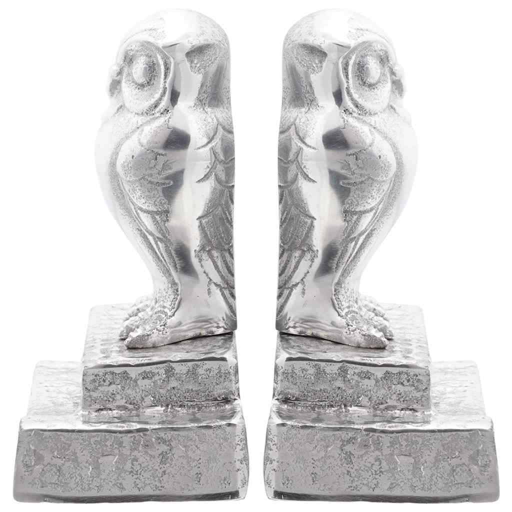 vidaXL Buchstützen 2 pcs Silber 12 x 9 x 19 cm Aluminium