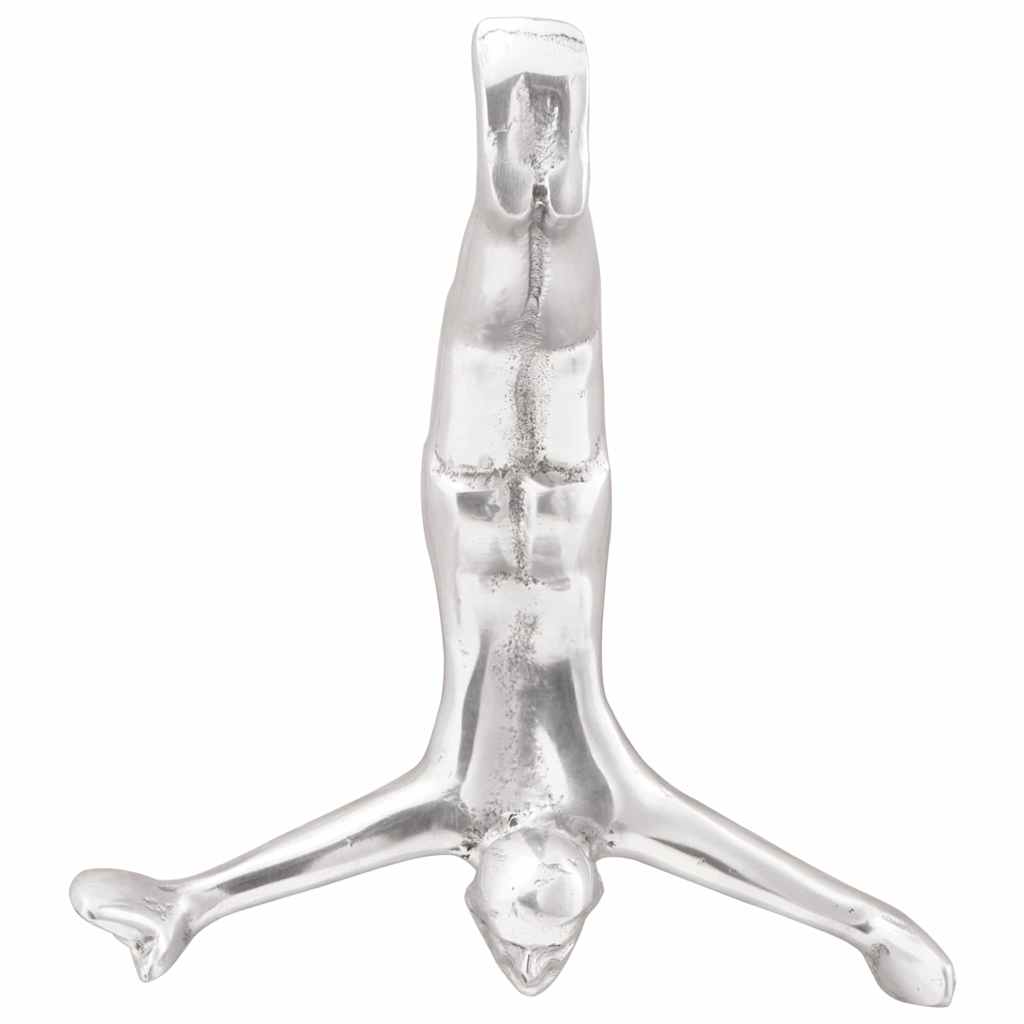 vidaXL Skulptur Silber 22 x 8 x 25 cm Aluminium