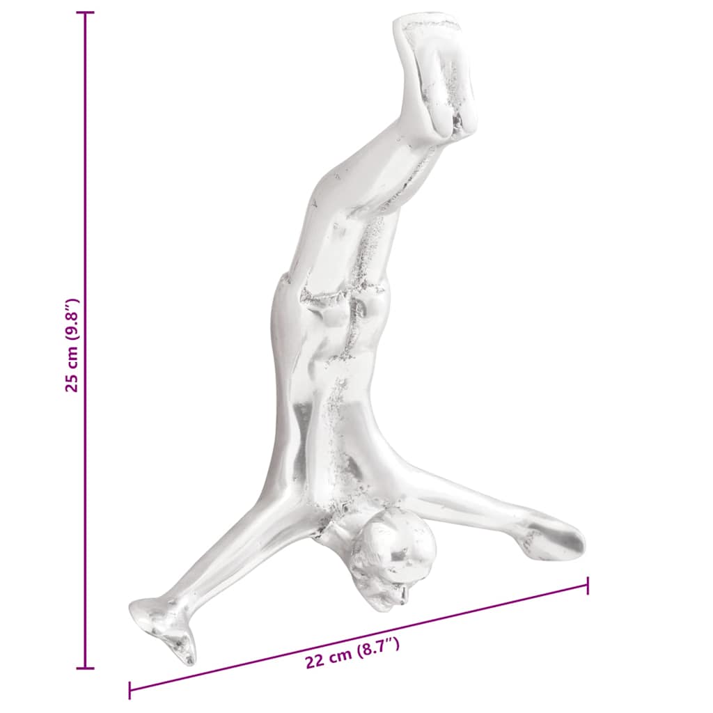 vidaXL Skulptur Silber 22 x 8 x 25 cm Aluminium