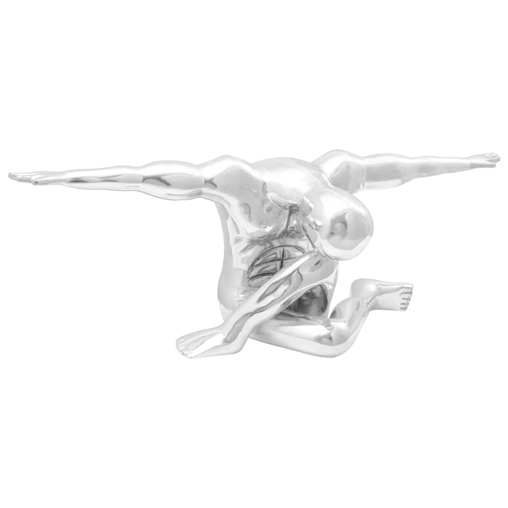 vidaXL Skulptur Silber 22 x 8 x 25 cm Aluminium