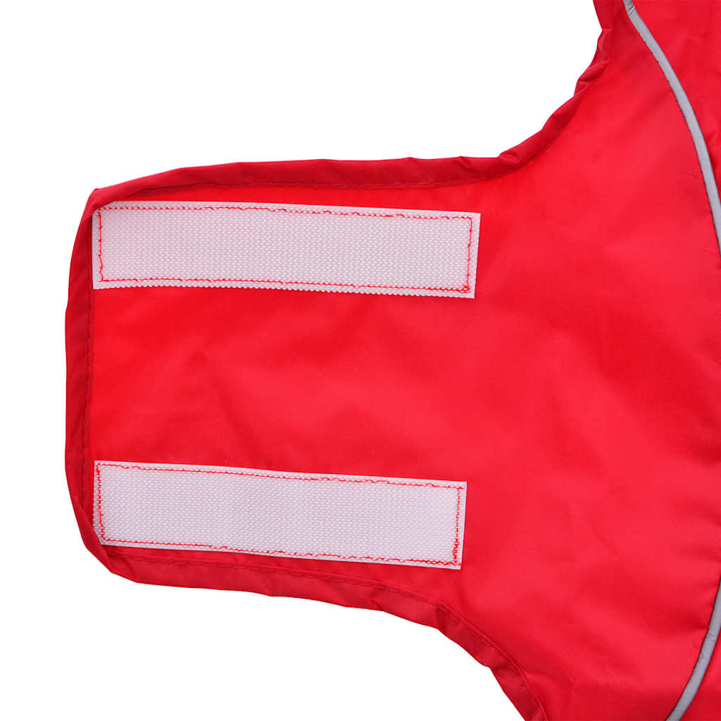 vidaXL Hunde Regenmantel mit Reflexstreifen Polyester Rot XXS