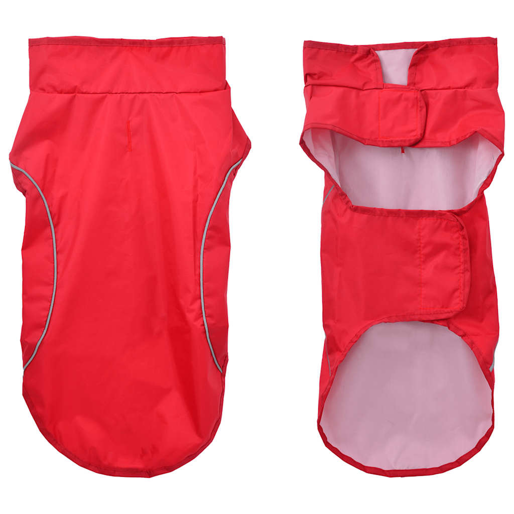 vidaXL Hunde Regenmantel mit Reflexstreifen Polyester Rot XXS