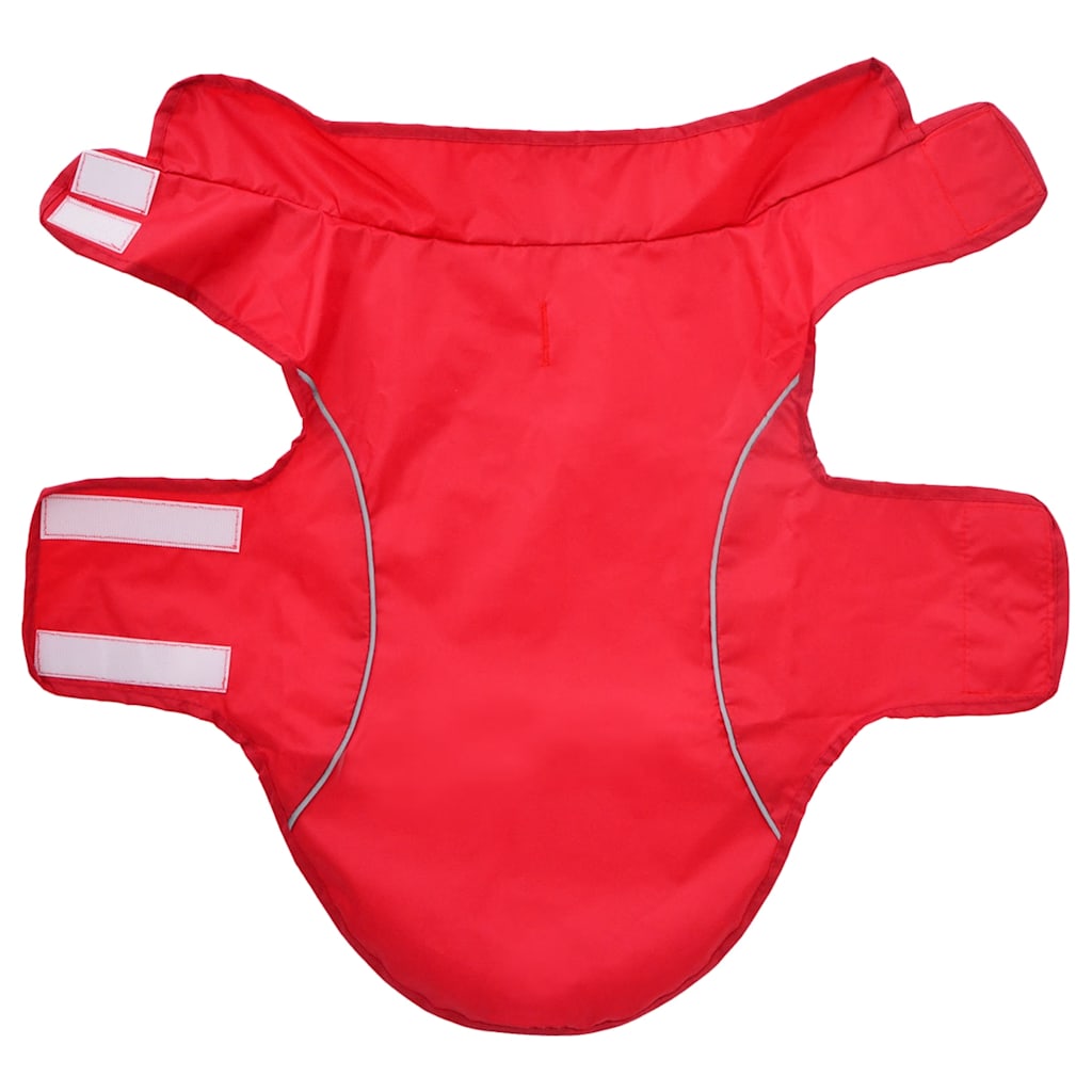vidaXL Hunde Regenmantel mit Reflexstreifen Polyester Rot XXS