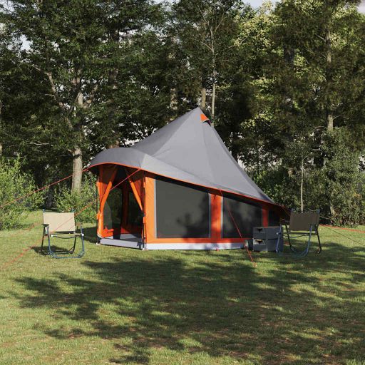Familien-Tipi-Zelt mit Dach Grün 404 x 370 x 270 cm