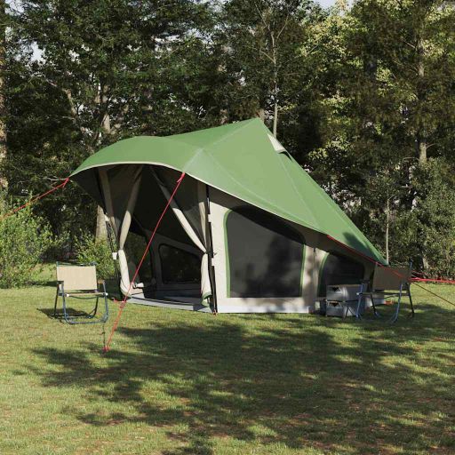 Familien-Tipi-Zelt mit Dach Grün 404 x 370 x 270 cm