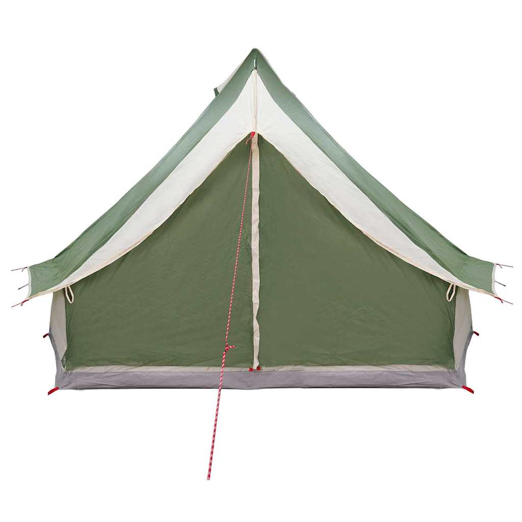 Familien-Tipi-Zelt mit Dach Grün und Beige 400 x 346 x 250 cm